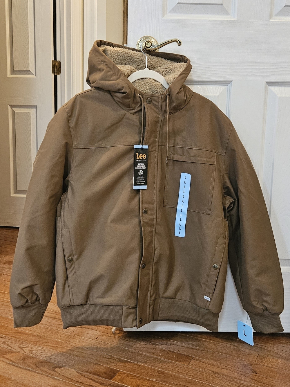 Lee Men's Insulated Hooded Jacket - Brown